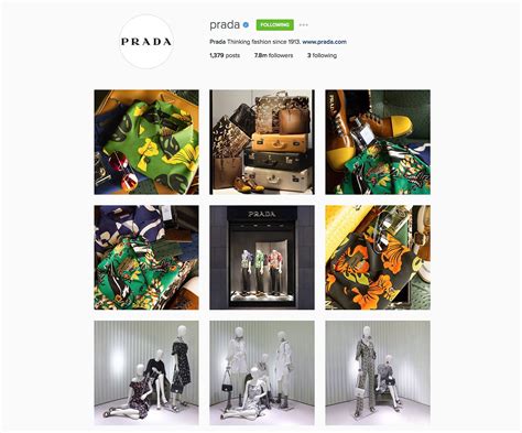 prada instagram page.